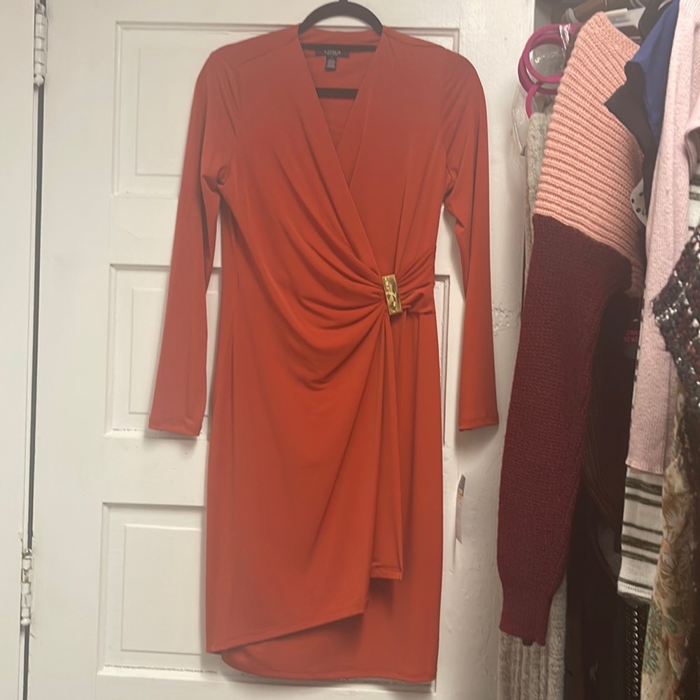 NWT “SPICY” Orange Women’s Size 6 CHAPS Dress